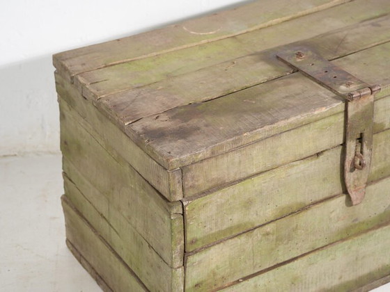 Antique green primitive style chest (c.1920) #21 – Storage cabinet (photo 13 of 16)