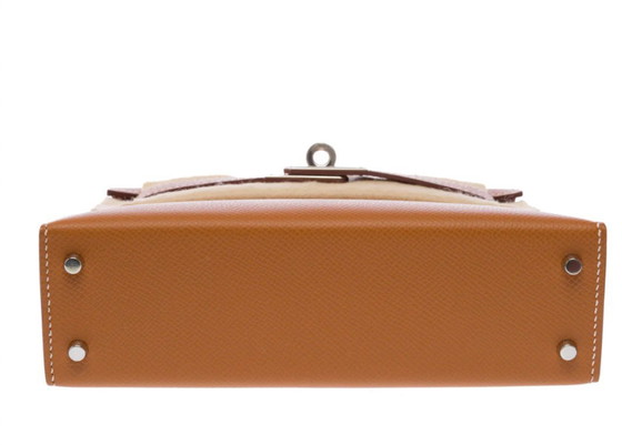 Image 1 of Borsa HERMES Kelly Mini in cuoio dorato - 103393
