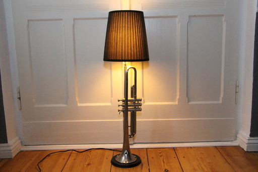 Trompetlamp Vloerlamp Zilver Zwart 100% Duurzaam Uniek