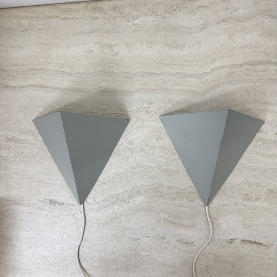 Image 1 of A Set of J. Hoogervorst for Anvia Almelo Vintage Dutch Metal Wall Lamp 1960s