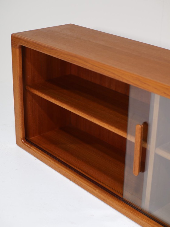 Image 1 of Silkeborg wall display cabinet sideboard vintage Danish teak