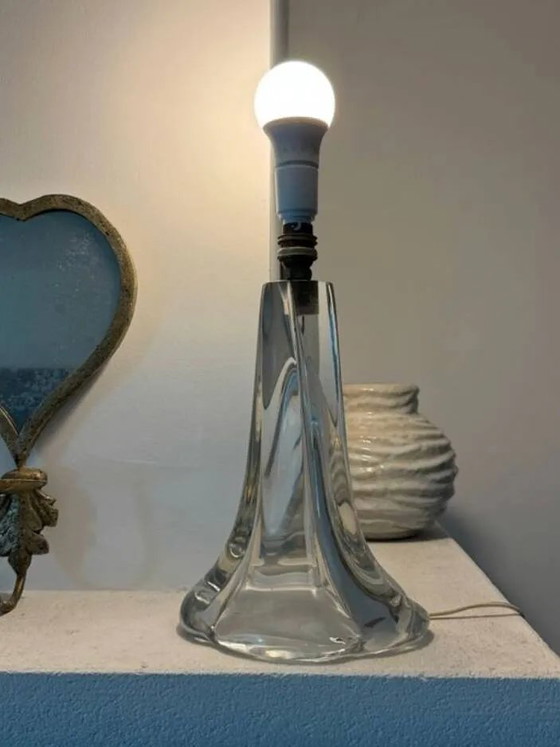 Base de lampe DAUM Nancy France en cristal signé – 30 cm – Verre, Art Deco (photo 6 of 8)