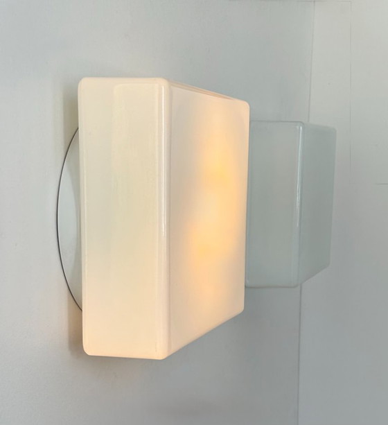 Image 1 of Coppia di appliques vintage Lita, opaline, Francia 1970