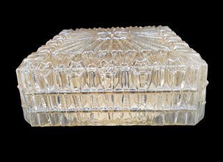 Image 1 of Lampada da soffitto in vetro ambrato vintage 2217