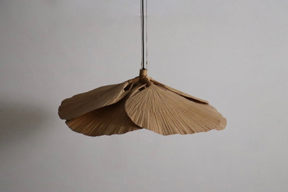 Image 1 of Uchiwa Hana II kroonluchter van Ingo Maurer voor Design M, jaren 70.
