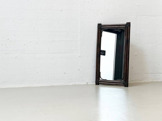 Image 1 of Mid - Century mirror made of bamboo, Italy 1950s