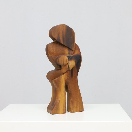Holzskulptur - dem dänischen Modernismus zuzurechnen, 1970er Jahre
