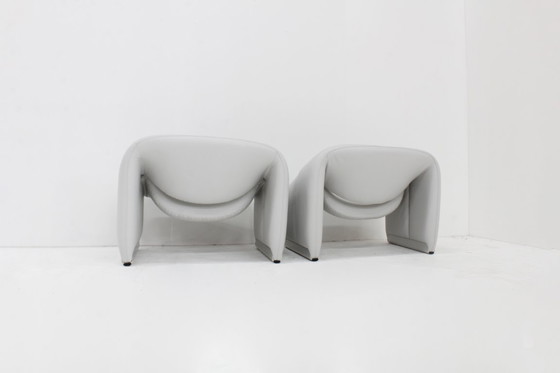 Image 1 of Set van 2 Artifort Groovy fauteuils F598 Pierre Paulin in leder