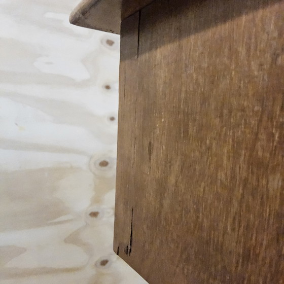 Image 1 of Mesa de costura / mesa auxiliar antigua de nogal (siglo 19) Biedermeier / mesa auxiliar antigua única