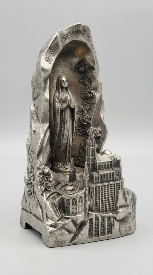 Antica Madonna di Lourdes – Carillon – 22 cm – Funzionante