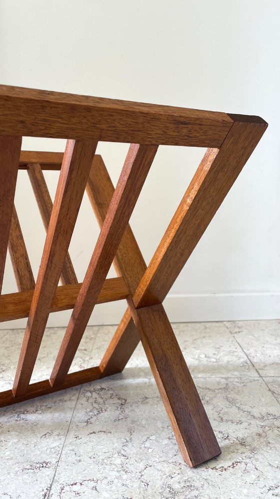 Image 1 of Vintage Geometric Magazine Rack