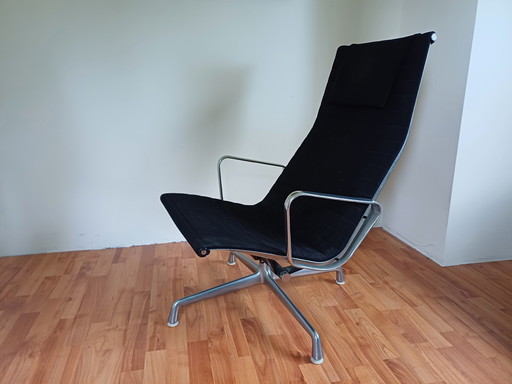 Aluminium Lounge Chair Herman Miller, Schwarzer Stoff