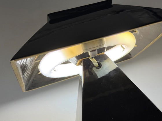 Image 1 of Lampada da tavolo in ceramica nera Space Age, Italia, anni '70