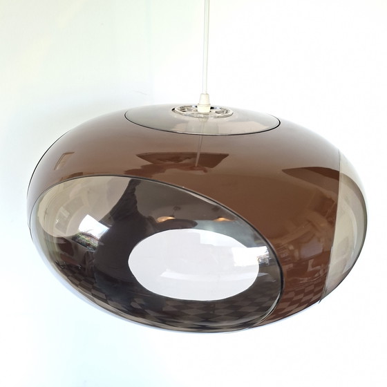 Image 1 of Massive Bug Eye brown vintage space age lamp