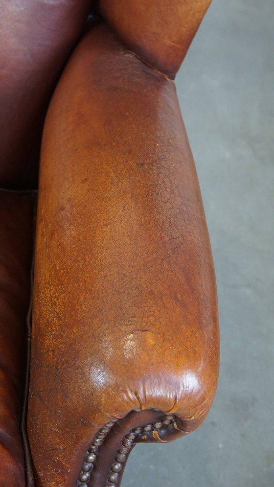 Image 1 of Vintage Schapenleren Oorfauteuil