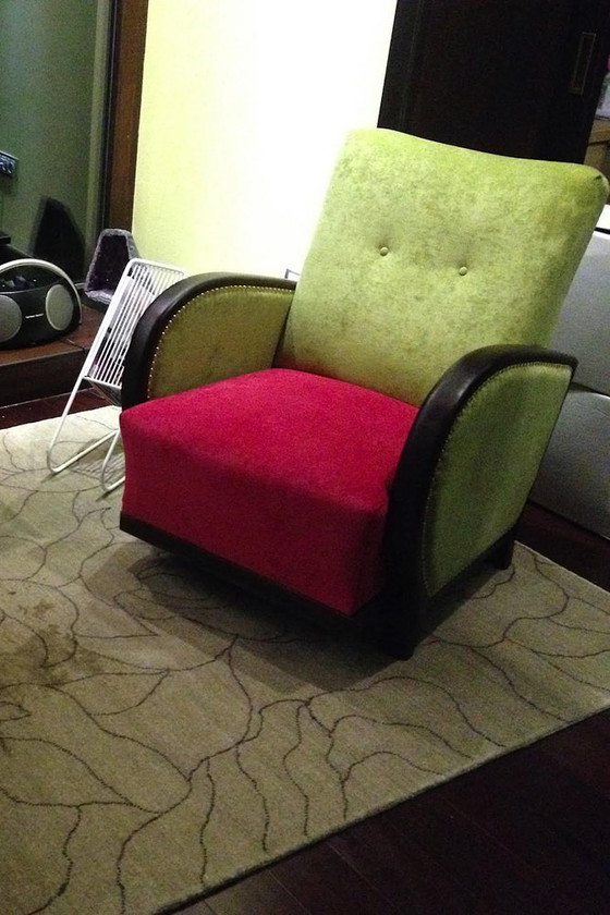 Set of Art Deco Hungarian Armchairs, 1930s (photo 3 of 4)