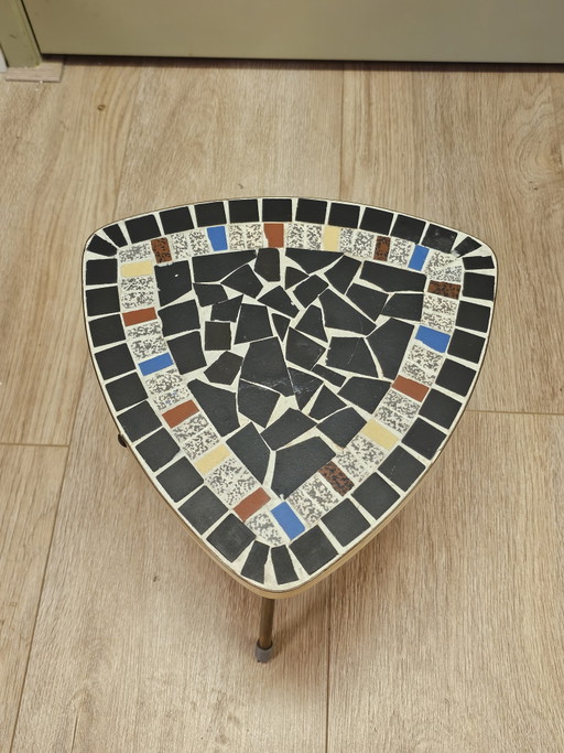 Vintage Mozaïek Tafeltje Plantentafeltje Bijzettafeltje