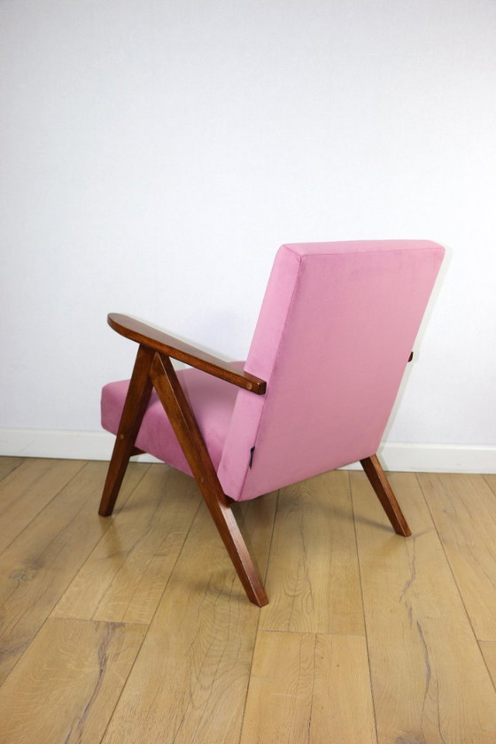 Image 1 of Vintage fauteuil B-310 VAR roze Jade structureel jaren 70 - 2 stuks beschikbaar