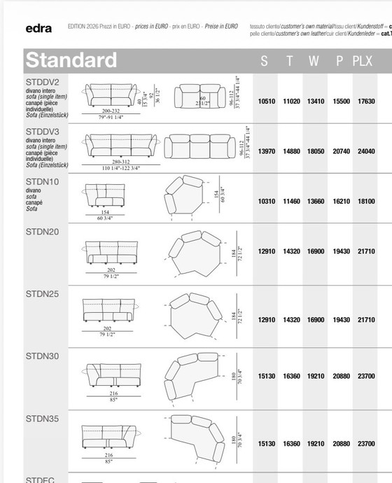 Image 1 of Canapé d'angle modulaire standard Edra en tissu Cat W LP 32 680 €