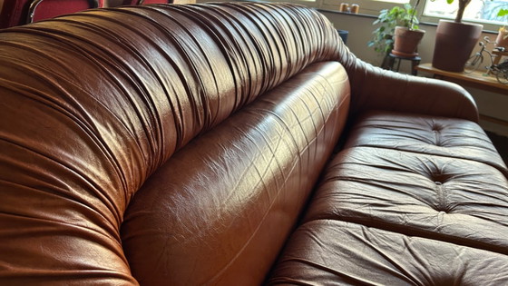 Image 1 of Divano in pelle a 3 posti di George Bighinello (Italia, anni '70)