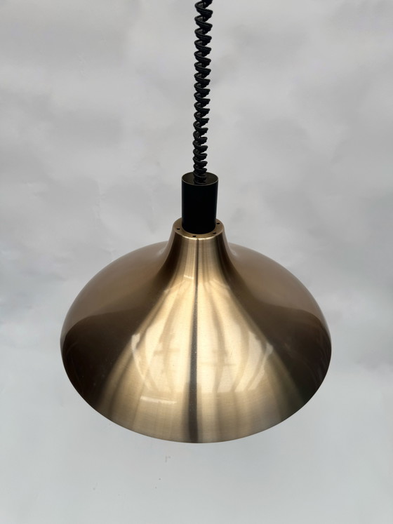 Vintage Dijkstra hanglamp | Metalen lamp in mid-century modern stijl uit de jaren 70 | Verstelbare hoogte (photo 3 of 6)