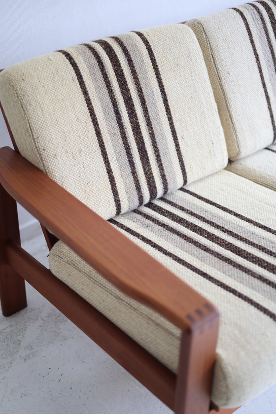 Image 1 of Canapé 3 places à rayures danoises des années 1950/60