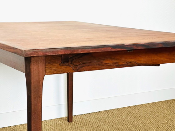 Image 1 of Skandinavischer Esstisch aus Palisanderholz mit Ausziehplatten, 1960