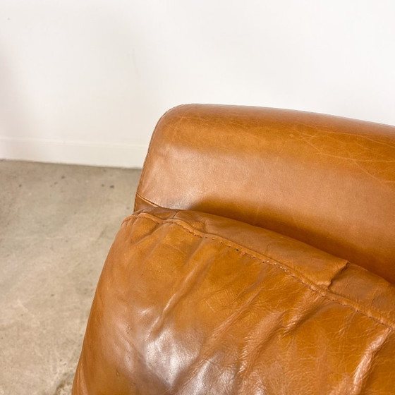 Fauteuils en cuir, marron, Bois, Vintage (photo 13 sur 13)