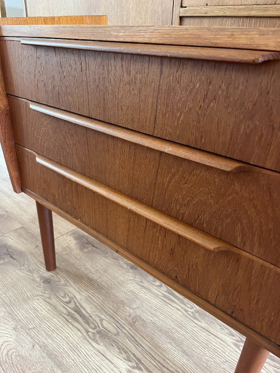 Image 1 of Vintage Danish teak drawer with beautiful handles