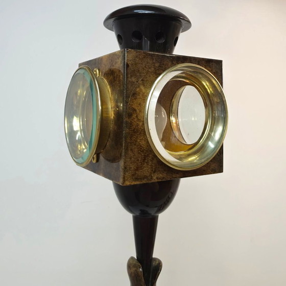 Image 1 of Aldo Tura goat parchment table light 1960's Italian Design mid century 