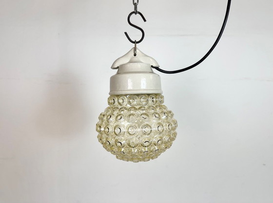 Image 1 of Vintage witte porseleinen hanglamp, jaren 70