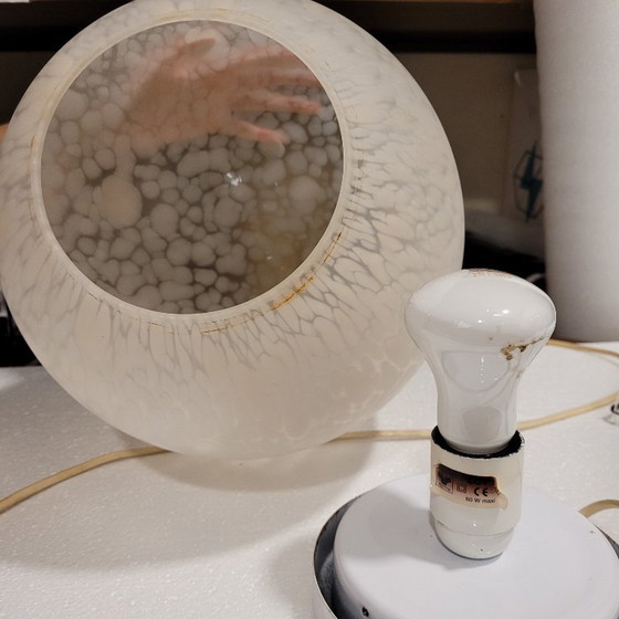 Image 1 of Tischlampe "Ei", Glas, La Verrerie de Vianne, Mitte des Jahrhunderts, 70er Jahre - Frankreich