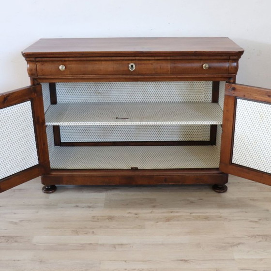 Image 1 of Antique Buffet in Walnut, Italy Mid 19th Century, Restored