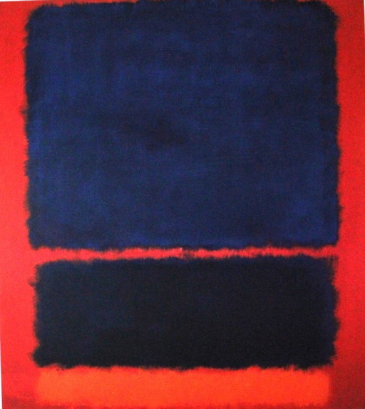 Mark Rothko "Blu, arancione, rosso" 1966 - Poster museale d'epoca - (80 x 60 cm)