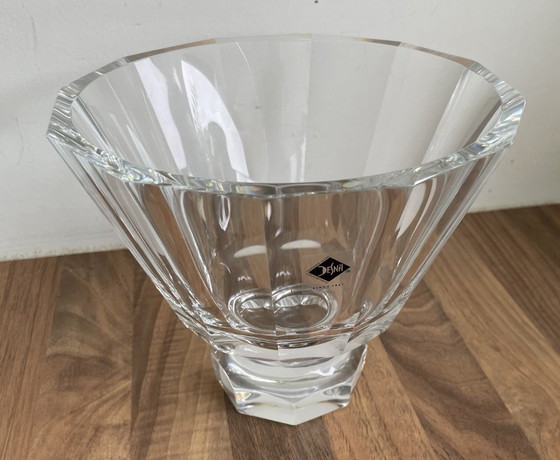 Image 1 of Desna Bohemia - Facet cut crystal bowl on foot