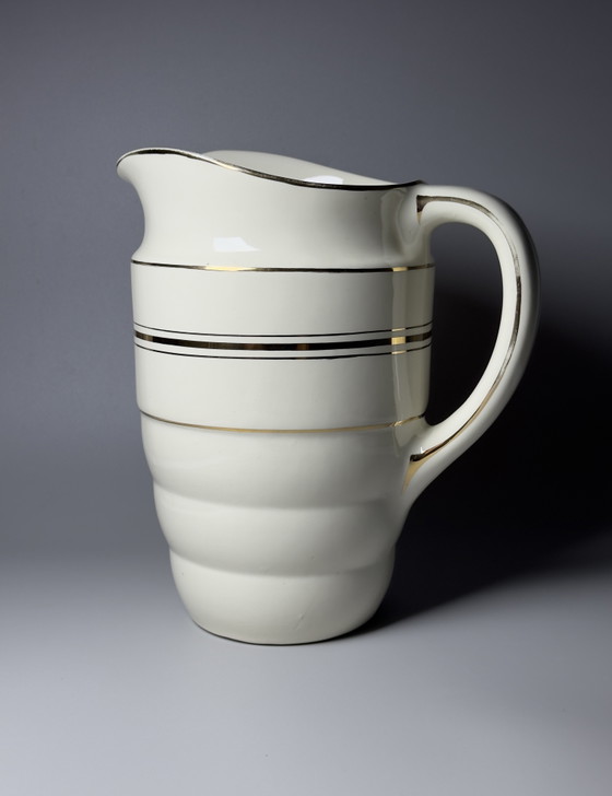 Image 1 of Boch Frères La Louvière Art Deco Big Pitcher, Belgium, c. 1920s–1930s