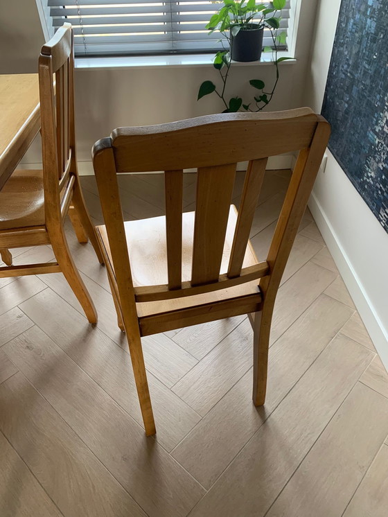 Image 1 of Vintage eethoek beuken