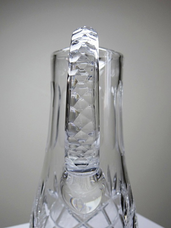 Image 1 of Grand pichet à eau en cristal taillé, cristallières européennes XXe