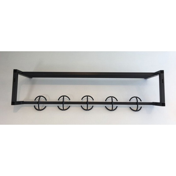 Image 1 of Vintage Blackened Metal Coat Rack, 1950