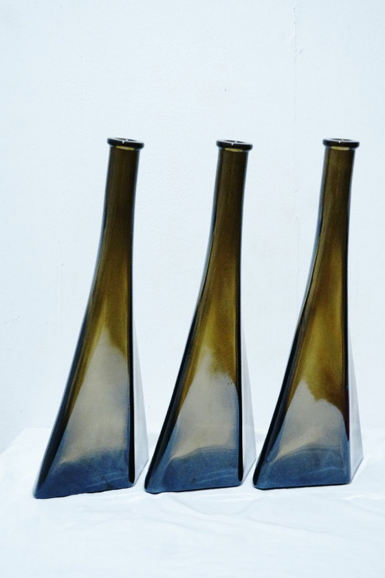 Image 1 of Vintage wijn-/likeurflessenset uit de jaren 80 – O. Frey & Cie Berne – Iconisch design