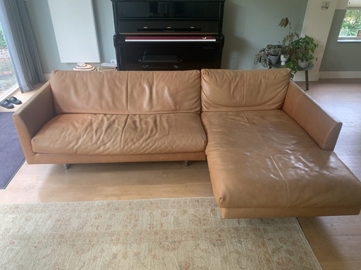 Canapé Montis Axel 2,5 places avec méridienne – hoekbanken, Leather, Metal