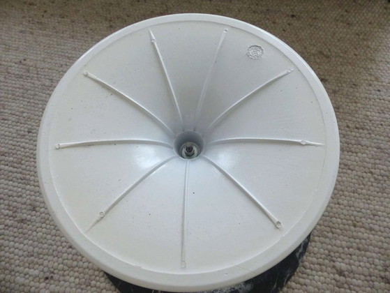 Image 1 of “Saarinen Side Table” pedestal table in satin Portoro Silver marble by Knoll design Eero Saarinen - 51 cm