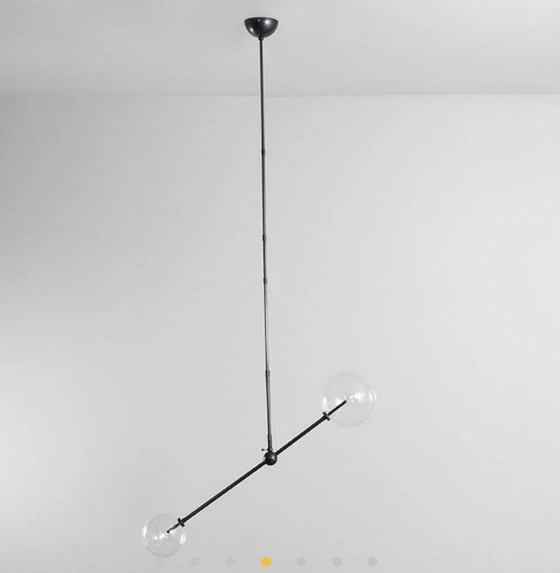 Schwung Balance Pendant Lamp 200 × 150 cm – Black Gunmetal – Brass (photo 7 of 9)