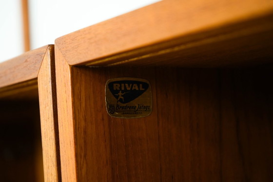 Teak modulair rekkensysteem van Kjell Riise, Brødrene Jåtog Møbelfabrikk, Noorwegen, jaren 60 – Wandrek (photo 22 of 24)