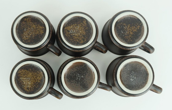 Image 1 of 6 TAZZE DA CAFFÈ con piattini arabia ruska ulla procope anni '60