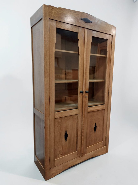 Image 1 of antique Amsterdam School bookcase Art Deco