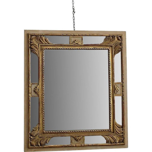Miroir rectangulaire vintage avec glaçure