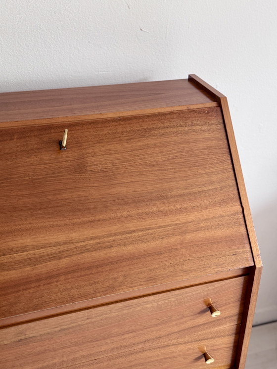 Scrivania-sedia vintage in teak, metà del XX secolo, anni '60 – Scrivanie, Wood (photo 7 of 15)