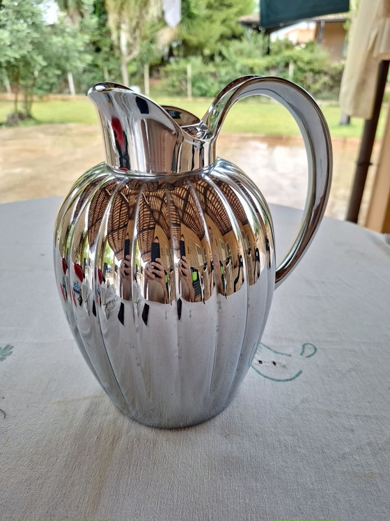 Thermoskanne – Georg Jensen, Tischdekoration, Kunststoff, Chrom (photo 3 of 6)