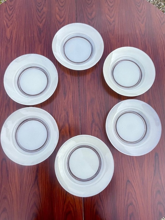 Image 1 of Mid-Century soepborden, van Duralex, Frankrijk, set van 6, jaren 60